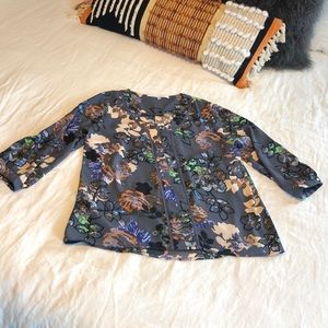 Collective Concepts - Patterned Blue Gray Shirt
